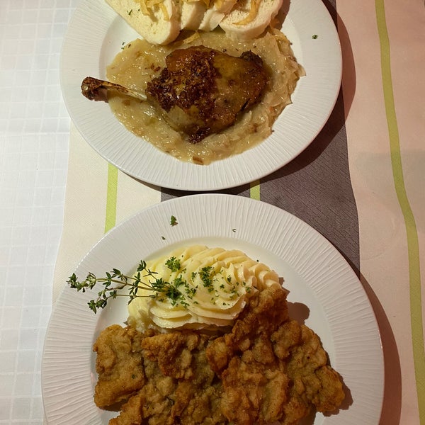 Foie Grass, Veal Schnitzel and Roast Duck leg are very good