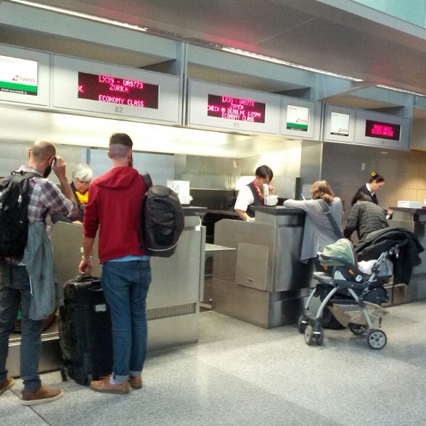 Check in line. Check in line