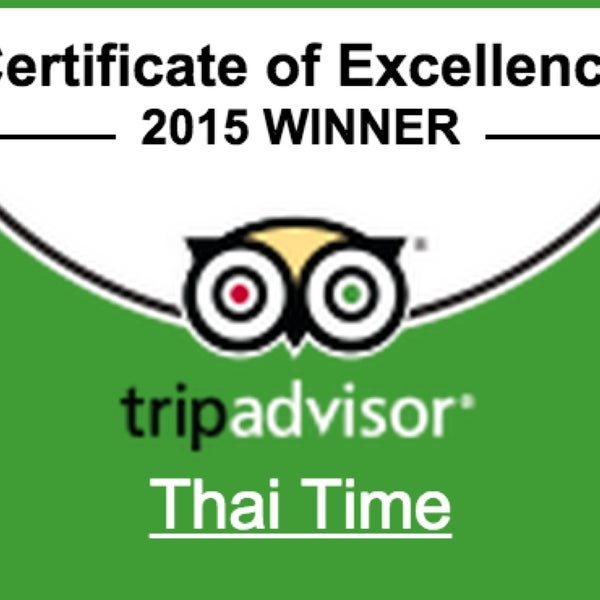 Congratulations Thai Time at Fusion House it's official you are excellent.