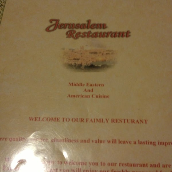 Photo taken at Jerusalem Middle East Restaurant by Alex L. on 1/27/2013