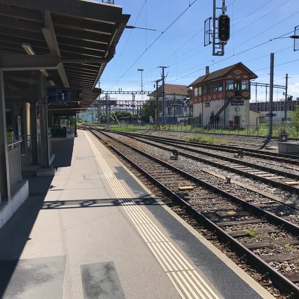 Photo taken at Bahnhof Kerzers (BLS) by Nick L. on 6/2/2018