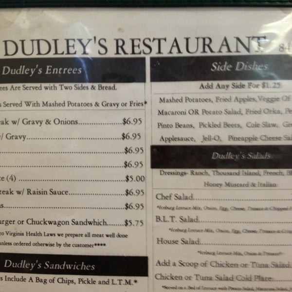 Dudley's Family Style Restaurant American Restaurant