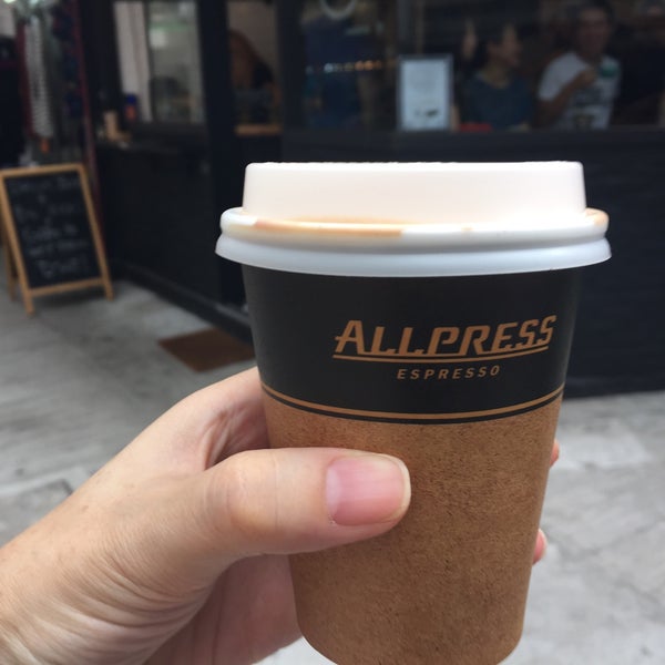 Good coffee, nice staff. Serving All Press beans.