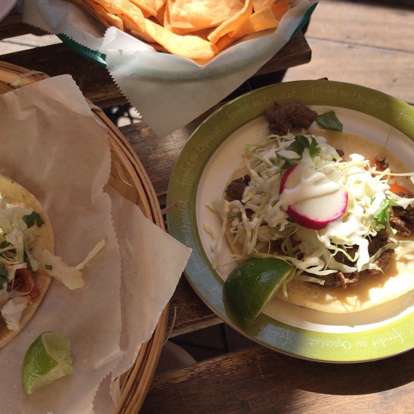 Try every taco. Fish taco and carne asada tacos are the best. Don't forget to get the really fresh-tasting guacamole! Recommend sitting in the rear outdoor patio.