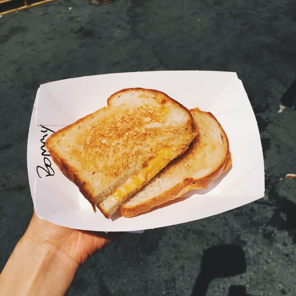 Everything a grilled cheese sandwich should be: cheesey, buttery, and crispy. $6 for a regular.
