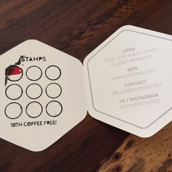 For coffee lover, there are some loyalty card.