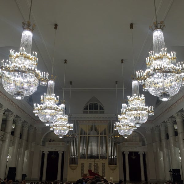 Photo taken at Grand Hall of St Petersburg Philharmonia by Yazon O. on 11/21/2015