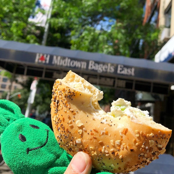 Photo taken at H&amp;H Bagels by greenie m. on 6/9/2019
