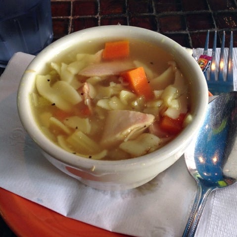 Yummy chicken noodle soup.