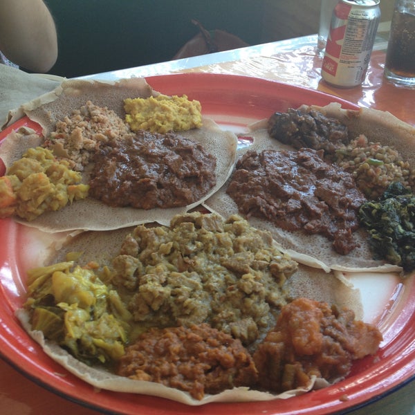 Photo taken at Aster&#39;s Ethiopian Restaurant by Laudie on 5/12/2013