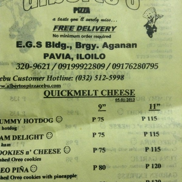 Albertos 2024 pizza delivery