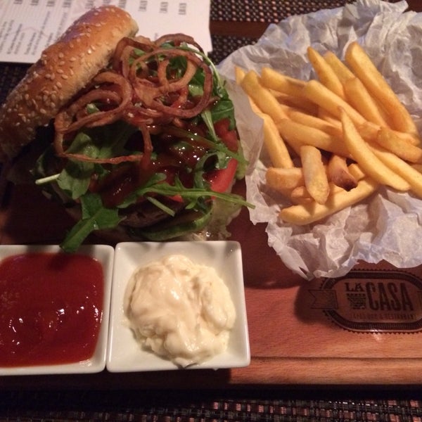 Photo taken at La Casa Tapas Bar &amp; Restaurant by Riad G. on 3/23/2014