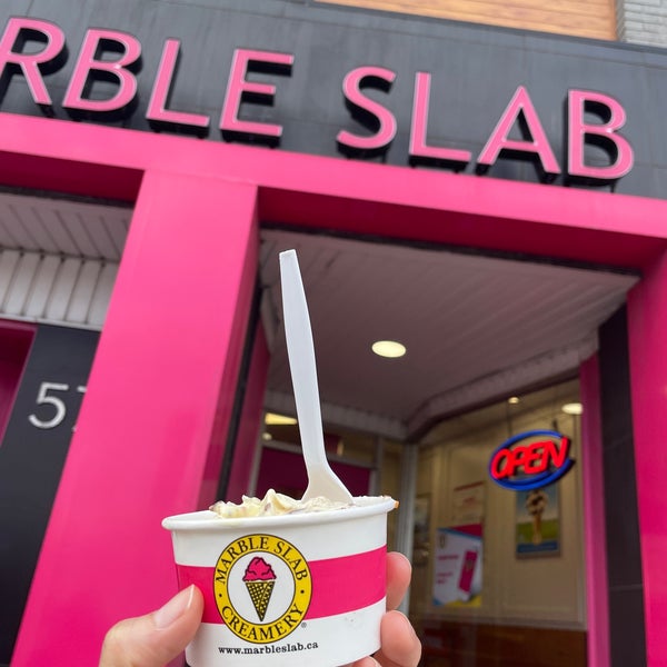 Marble Slab Creamery Ice Cream Parlor in London