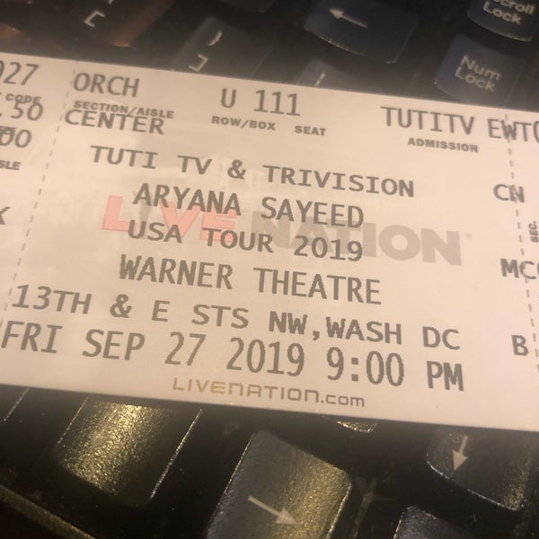 Photo taken at Warner Theatre by Shonnece on 9/28/2019