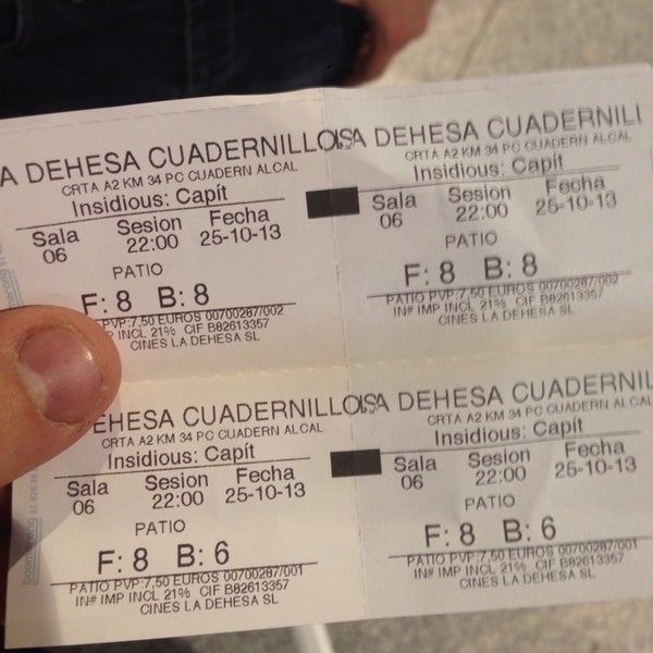 Fotos en Cines La Dehesa Cuadernillos crta 2. k34
