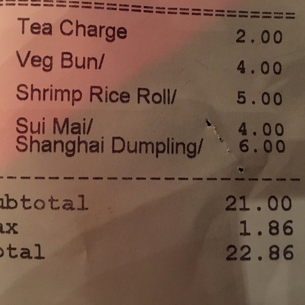 Soup dumplings are hard and unpalatable and they charge for tea. Jin Fong this is not.