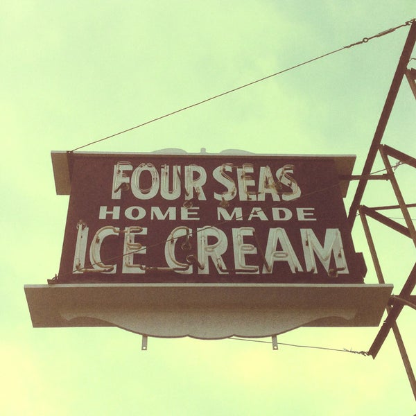 Photo taken at Four Seas Ice Cream by John B. on 4/14/2013