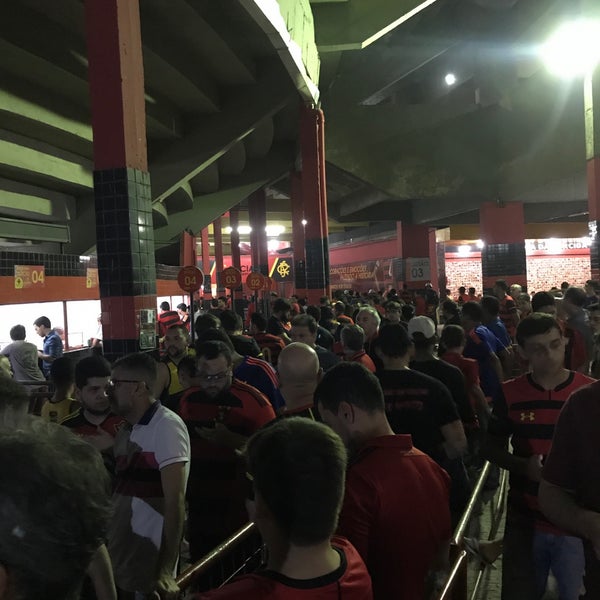 Photo taken at Estádio Adelmar da Costa Carvalho (Ilha do Retiro) by Bruno M. on 6/11/2019