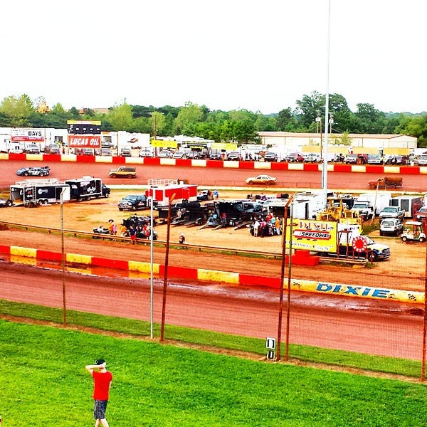 Photo taken at Dixie Speedway Home of the Champions by Jamie B. on 8/23/2014