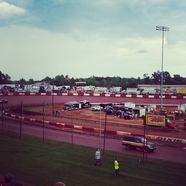 Photo taken at Dixie Speedway Home of the Champions by Jamie B. on 8/10/2013