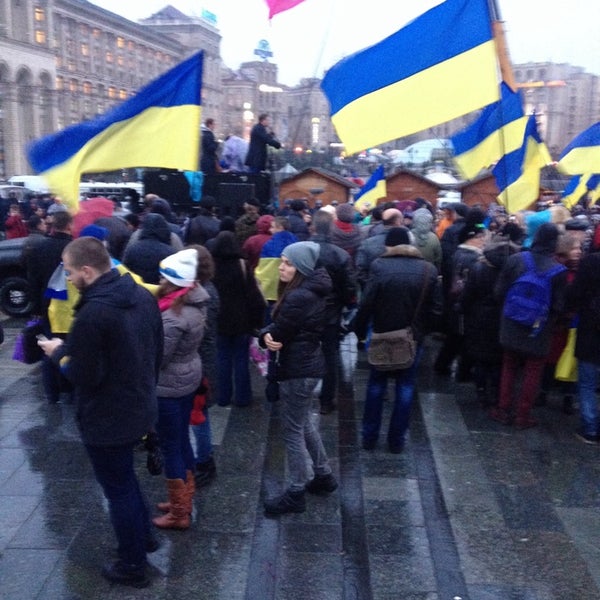 Photo taken at Євромайдан by Yaroslav B. on 11/22/2013