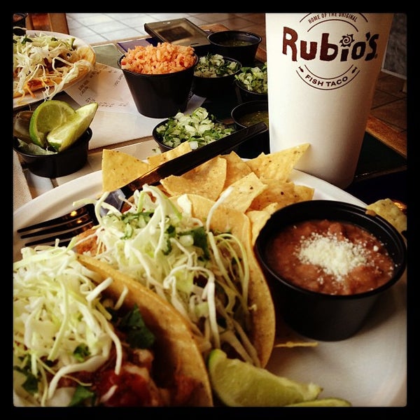 Photo taken at Rubio&#39;s Coastal Grill by Baby G. on 3/11/2013