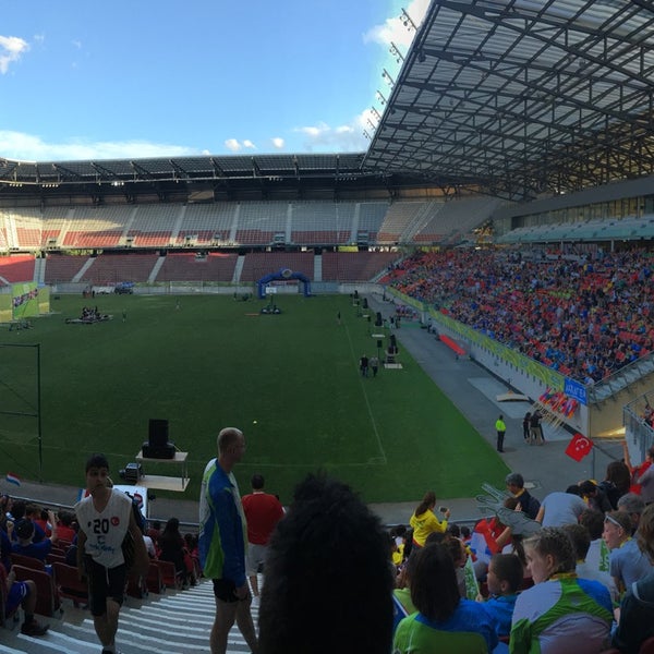 Photo taken at Wörthersee Stadion by Ádám F. on 6/17/2016