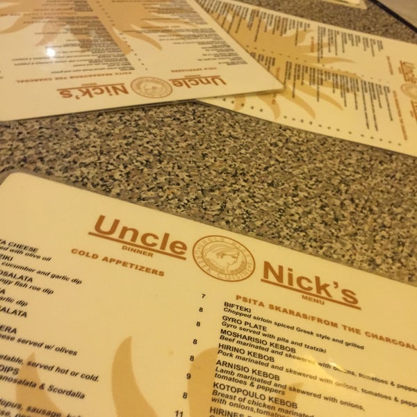 Photo taken at Uncle Nick&#39;s Greek Restaurant on 8th Ave by Kevin L. on 2/18/2015