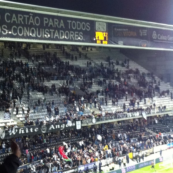 Photo taken at Estádio D. Afonso Henriques by Cesar A. on 1/17/2013