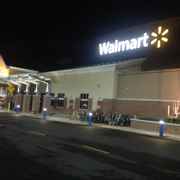 Walmart Store Front At Night