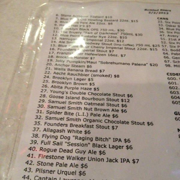 Beer selection is killer!