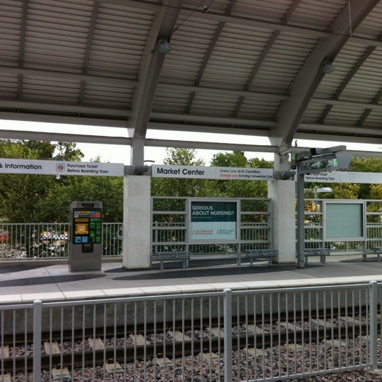 Photo taken at Market Center Station (DART Rail) by Roger H. on 10/7/2012