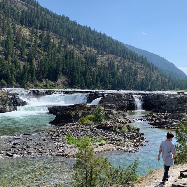 Photos At Kootenai Falls Swinging Bridge Waterfall