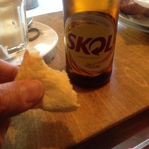 Now these are the best Bolinho de Queijo I've ever tasted. And the Skol tastes as weak as it does on the beaches of Brasil.