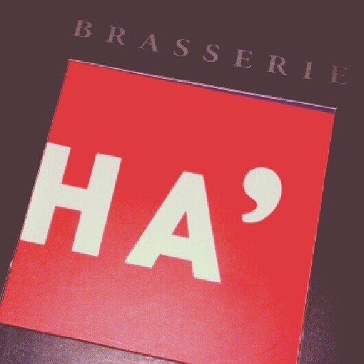 Photo taken at Brasserie HA&#39; by Stephanie D. on 9/22/2012