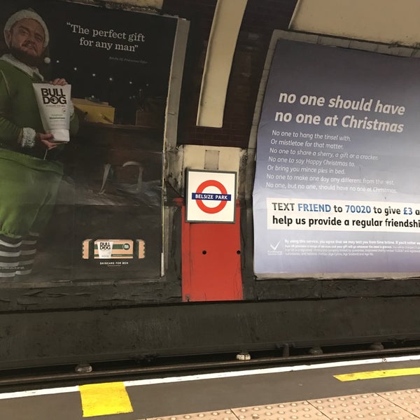 Photo taken at Belsize Park London Underground Station by Gordon C. on 12/22/2016