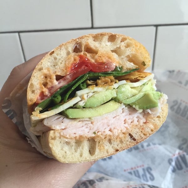 Take advantage of their unique sandwich combos like their salmon blt — or go more classic with a twist like the turkey avocado (with chips inside)