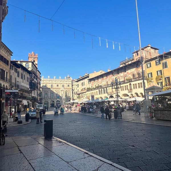 Photo taken at Piazza delle Erbe by Shahd on 11/24/2022