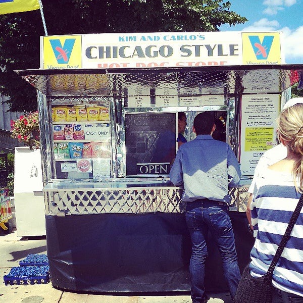 Photo taken at Kim &amp; Carlo&#39;s Chicago Style Hot Dogs by Drea A. on 7/24/2013
