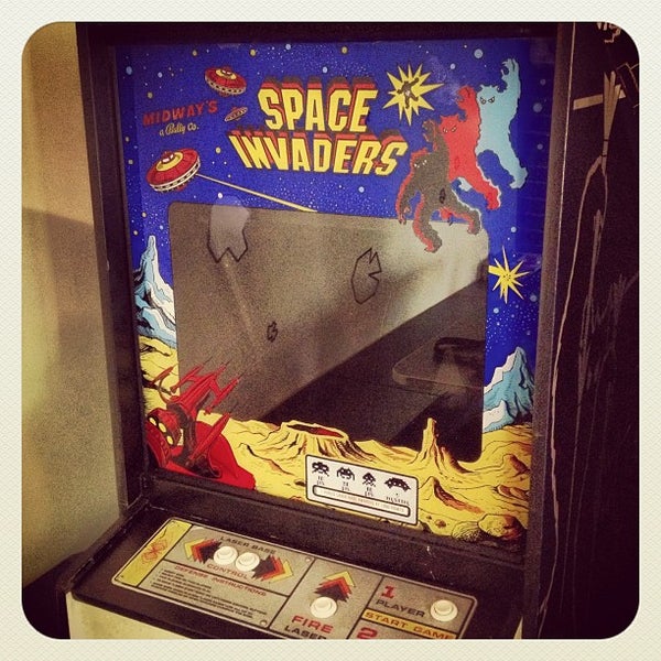Visit the break room to play classic arcade games like Space Invaders and Asteroids on their original stand-up cabinets.