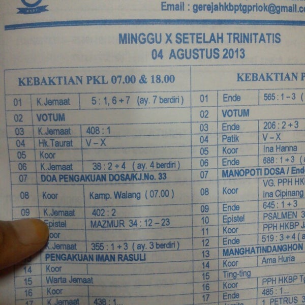 Gereja Hkbp Tg Priok Ressort Tg Priok Jl Swasembada Timur No 4 Gereja Hkbp Tg Priok Ressort Tg Priok Jl Swasembada Timur No 4