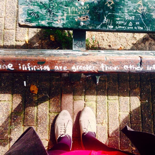 Photo taken at The Fault in Our Stars Bench by Pew M. on 9/21/2015