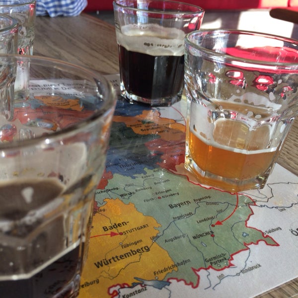 If you get a bier tasting flight you get a little map that shows where each beer is made.