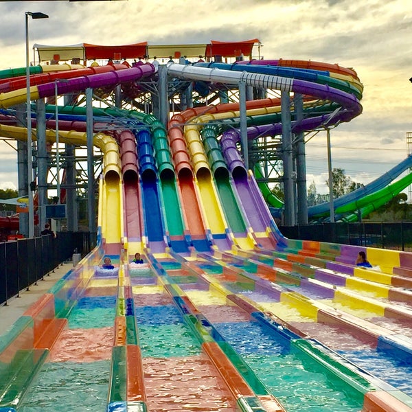 Photo taken at Raging Waters Sydney by Evan S. on 4/21/2017