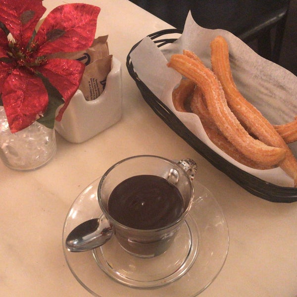 The chocolate is soooo thick and authentic. Churros are crispy and hot. The place is a tiny gem, don’t pass it by.