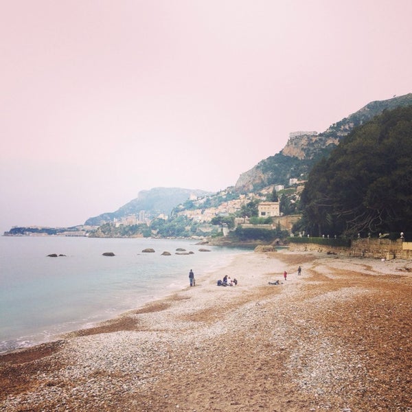 Photo taken at Plage de Roquebrune Cap Martin by Cecile D. on 1/3/2014