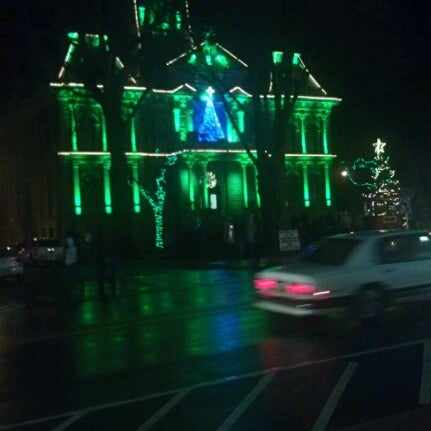 Guernsey County Ohio Courthouse Christmas Light Display 2022 Guernsey County Courthouse Holiday Light Show (Now Closed) - 801 Wheeling  Ave