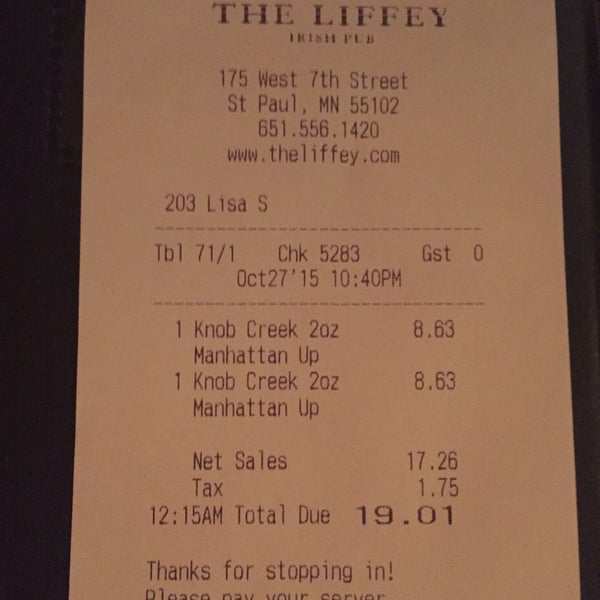 Foto tirada no(a) The Liffey Irish Pub por PorkChopFan I. em 10/28/2015