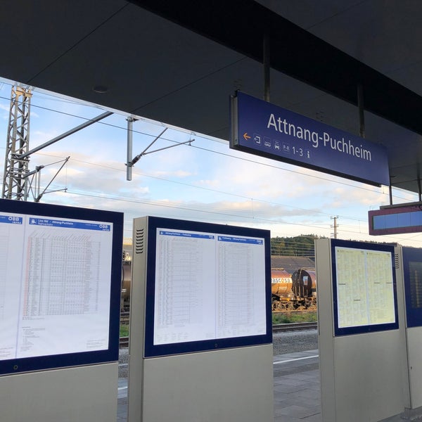 Photo taken at Bahnhof Attnang-Puchheim by Hugh W. on 10/10/2019