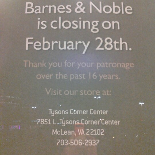 Barnes Noble Now Closed Reston Va